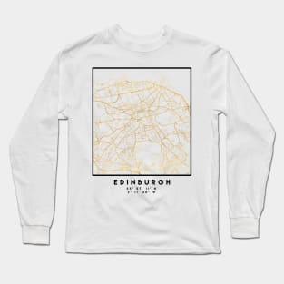 EDINBURGH SCOTLAND CITY STREET MAP ART Long Sleeve T-Shirt